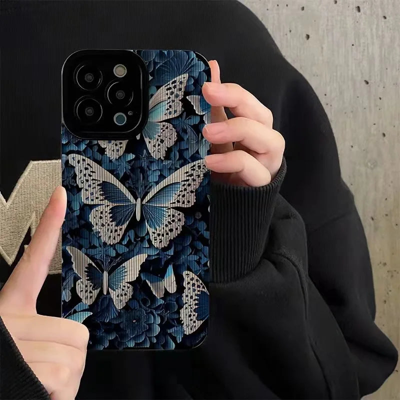 Blue Butterfly Silicon Case