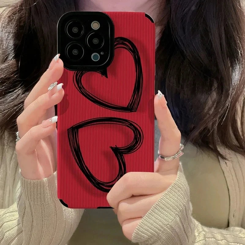 Love Heart Red Color Case