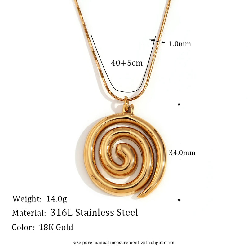 Eternal spiral necklace