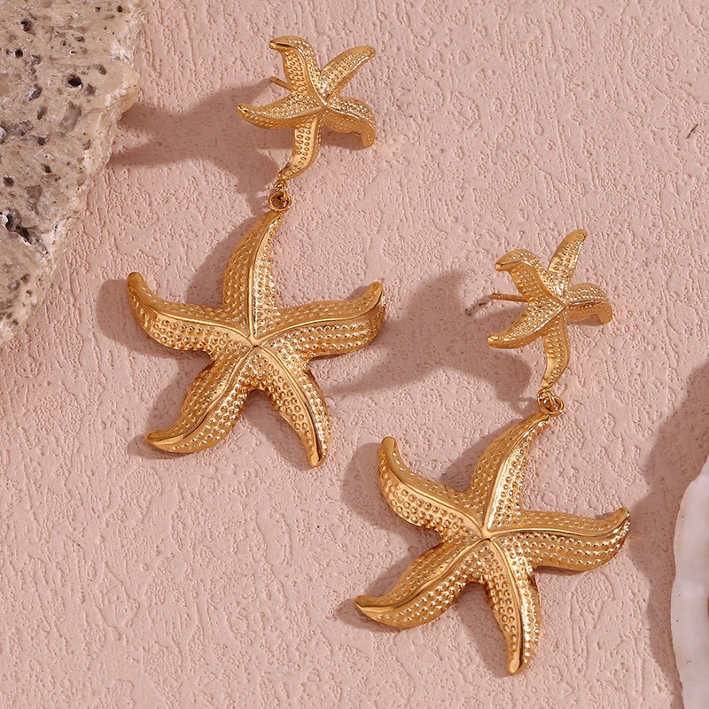 Starfish Drop Earrings