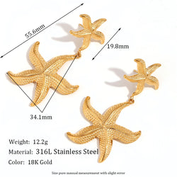 Starfish Drop Earrings