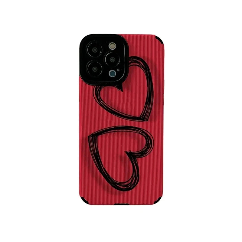 Love Heart Red Color Case