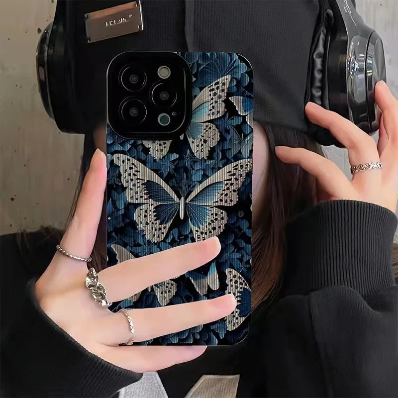 Blue Butterfly Silicon Case