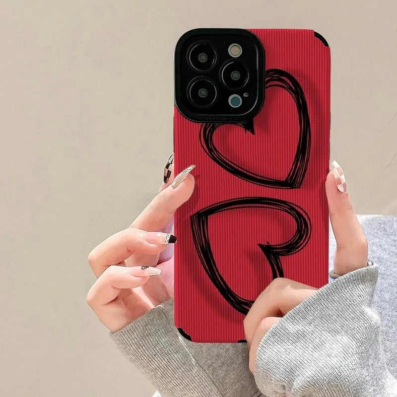 Love Heart Red Color Case