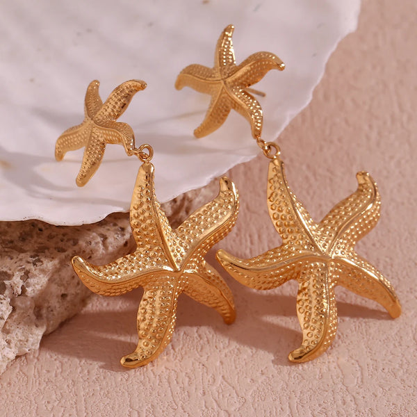 Starfish Drop Earrings