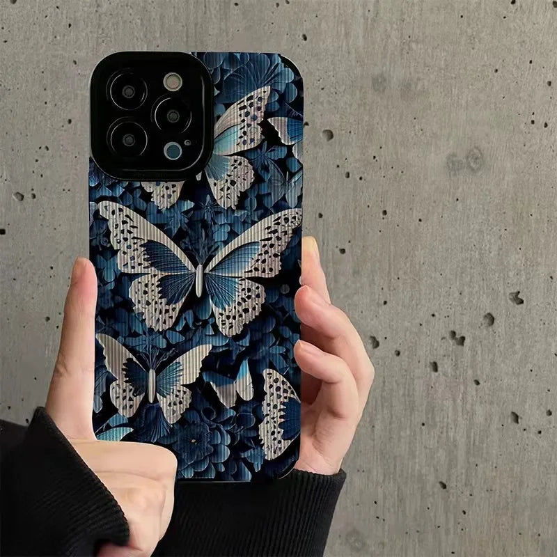 Blue Butterfly Silicon Case